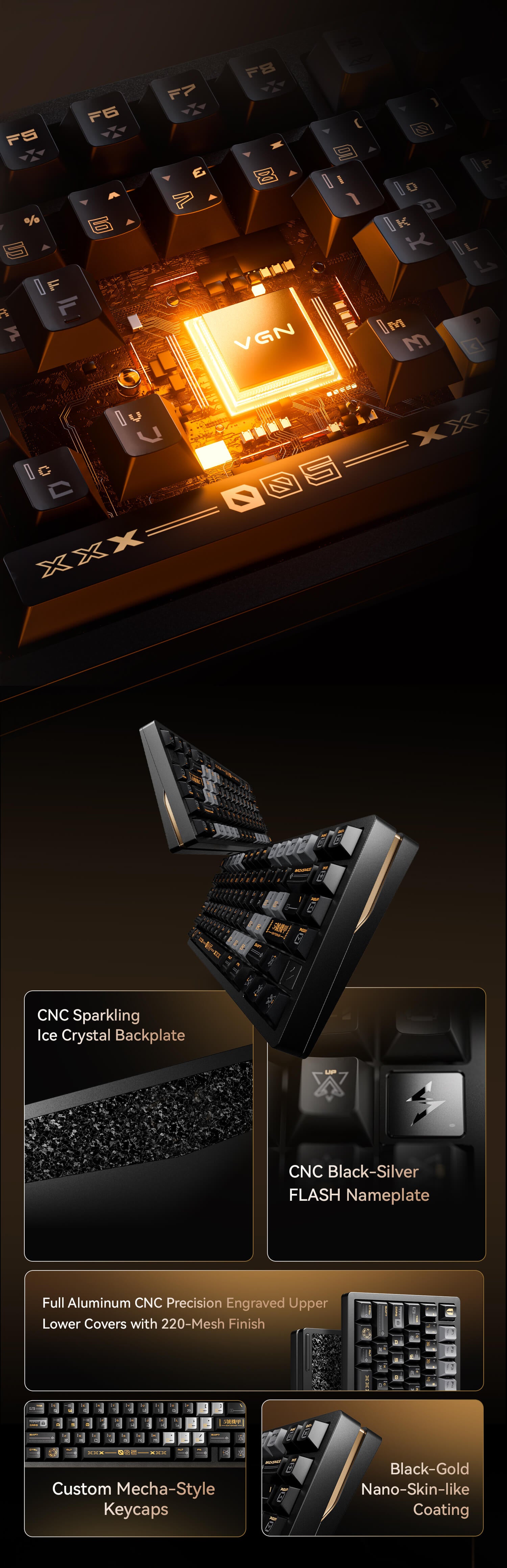 VGN FLASH 75HE アルミ磁気スイッチキーボード