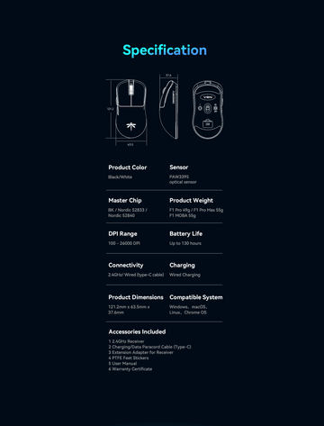 VGN Dragonfly F1 Series Wireless Mouse