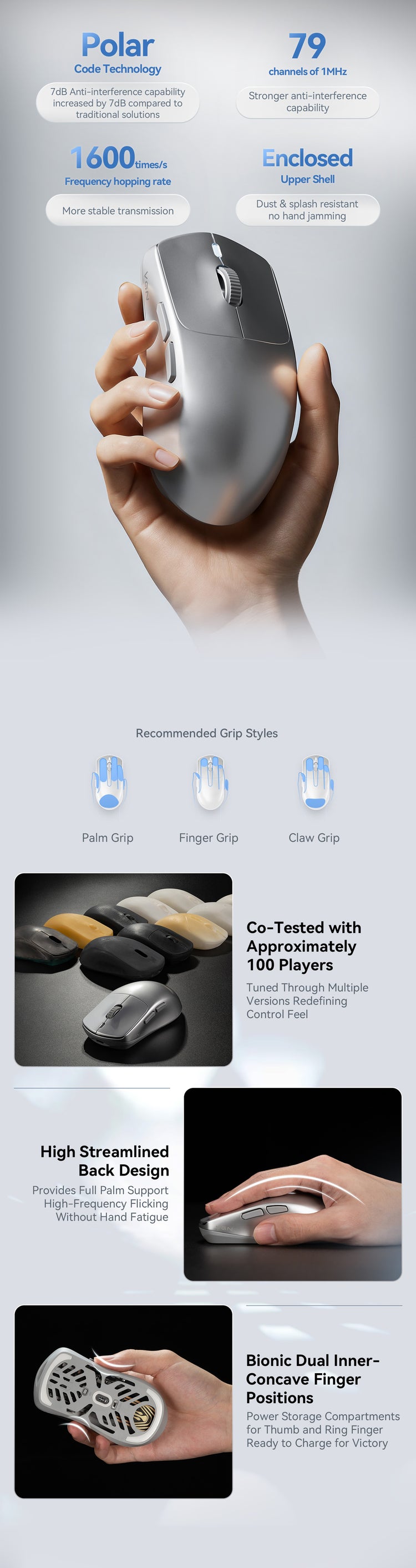 Các kiểu cầm palm fingertip và claw trên VGN Dragonfly King