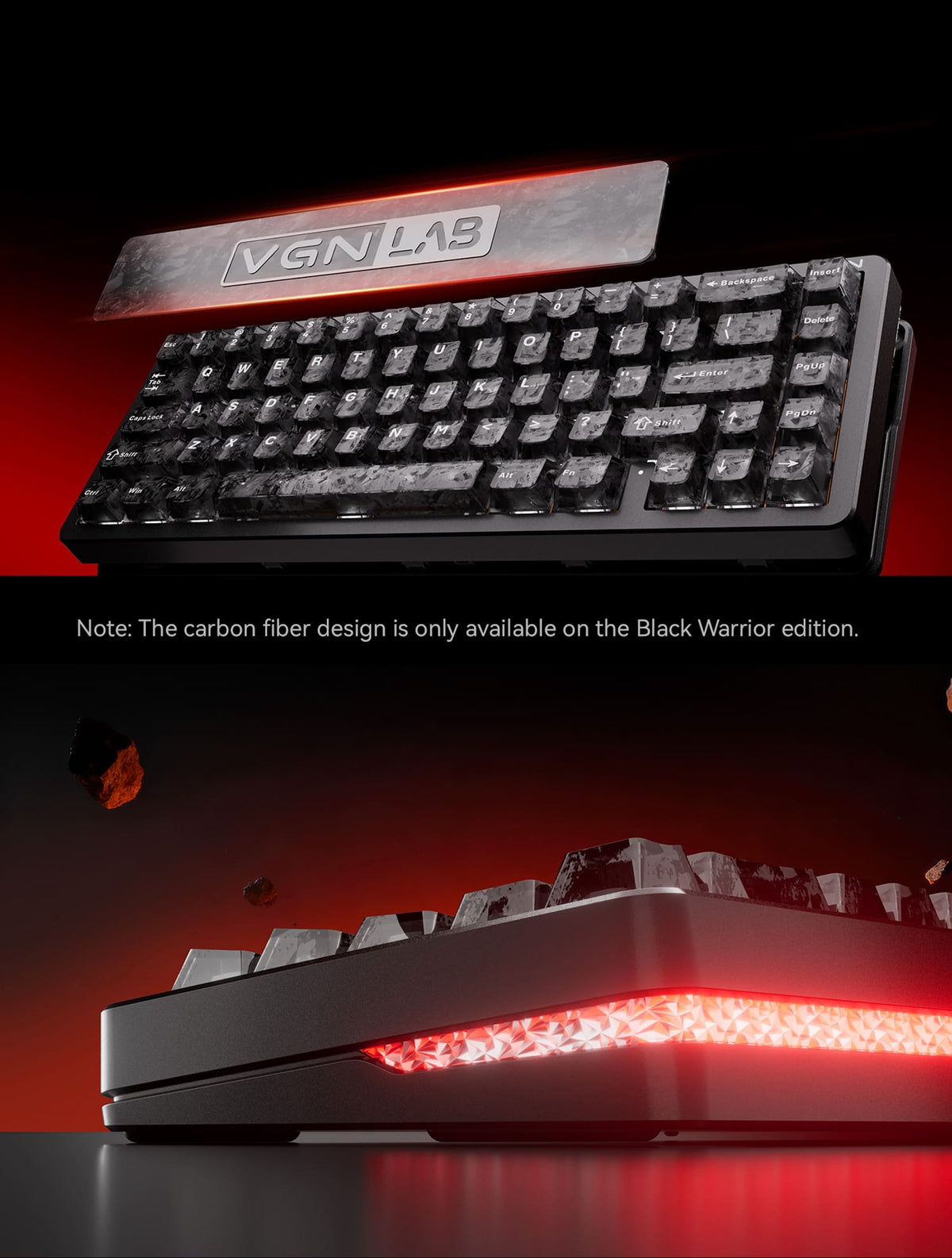 VGN Neon 68HE Super Competitive Magnetic Switch Keyboard