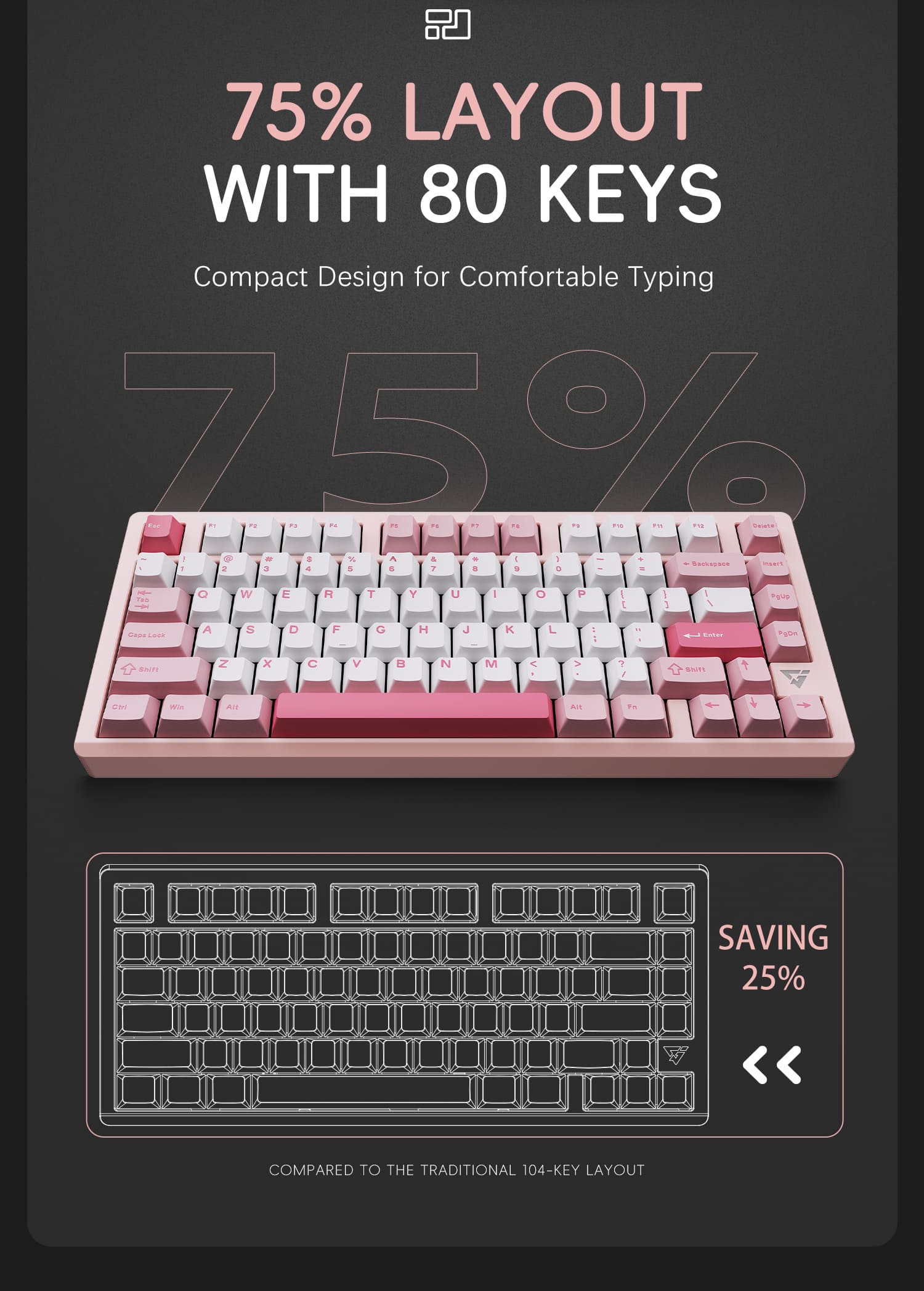 キーボード VGN VXE75 V2 スターライトシルバー VGN VXE75 V2 Wireless Aluminum Mechanical Keyboard