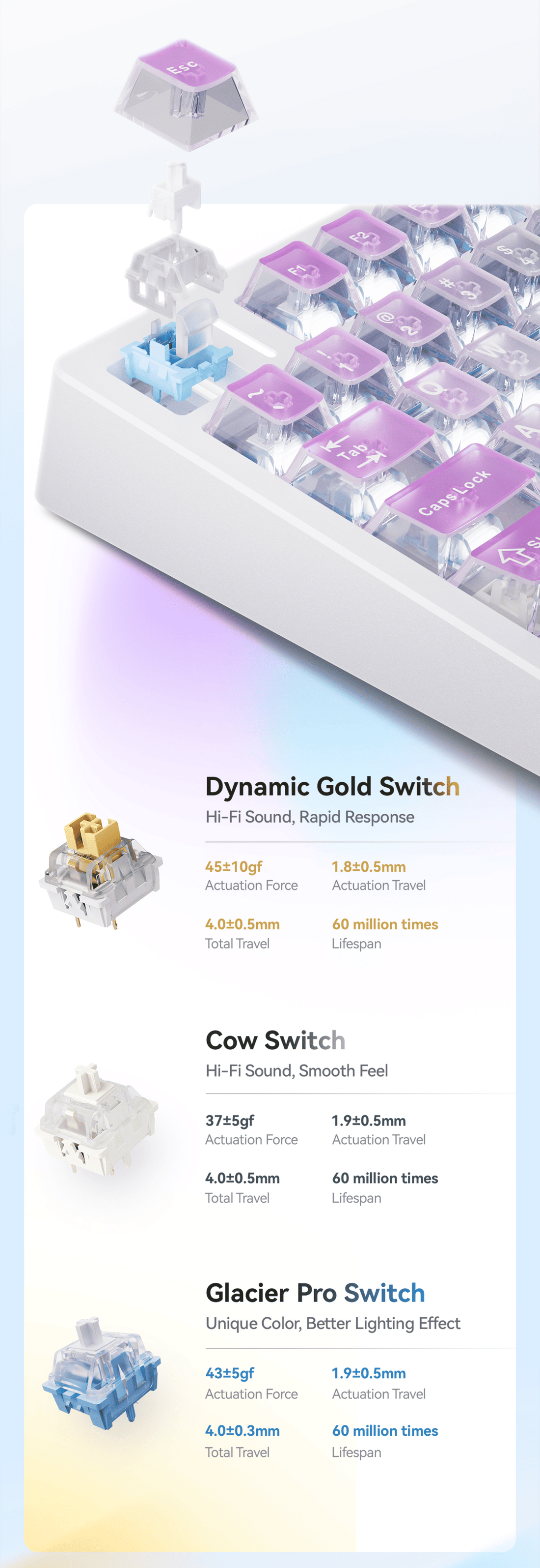 Cow Switch VGN N75 V2 Wireless RGB Mechanical Keyboard